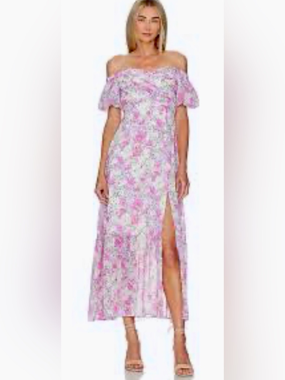 ASTR the Label Valora Off Shoulder Floral Maxi Dress